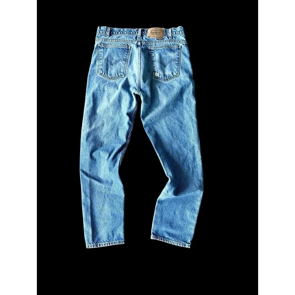Vintage 90s Orange Tab Levi's 505 Straight Leg Denim Jeans 32.5x31 Medium Wash